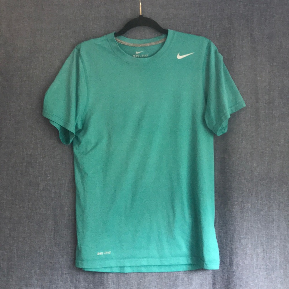 Teal nike dri-fit shirt